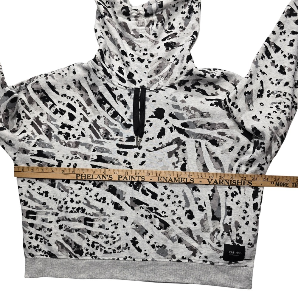Calvin Klein Performance Cowl Neck Pullover Gray Camo Large - Picture 6 of 8